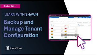 Backup And Manage Tenant Configuration
