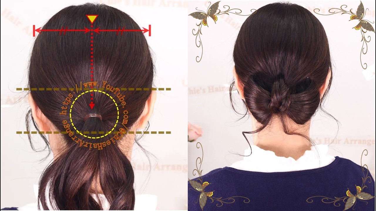【セルフ】【ロングヘア】ひと手間加えたリボン結びのヘアアレンジ