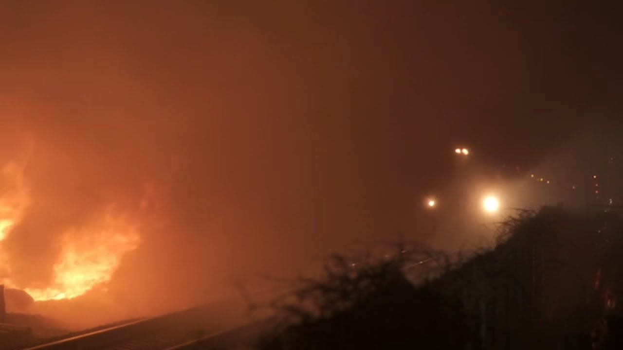 Tanker fire erupts into ball of fire in New Jersey on Route 17