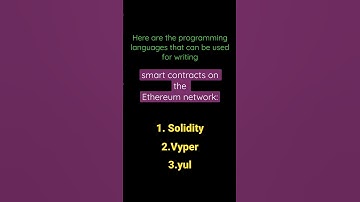 #ethereum #smartcontract #blockchain  three language needed for writing smart contract on ethereum