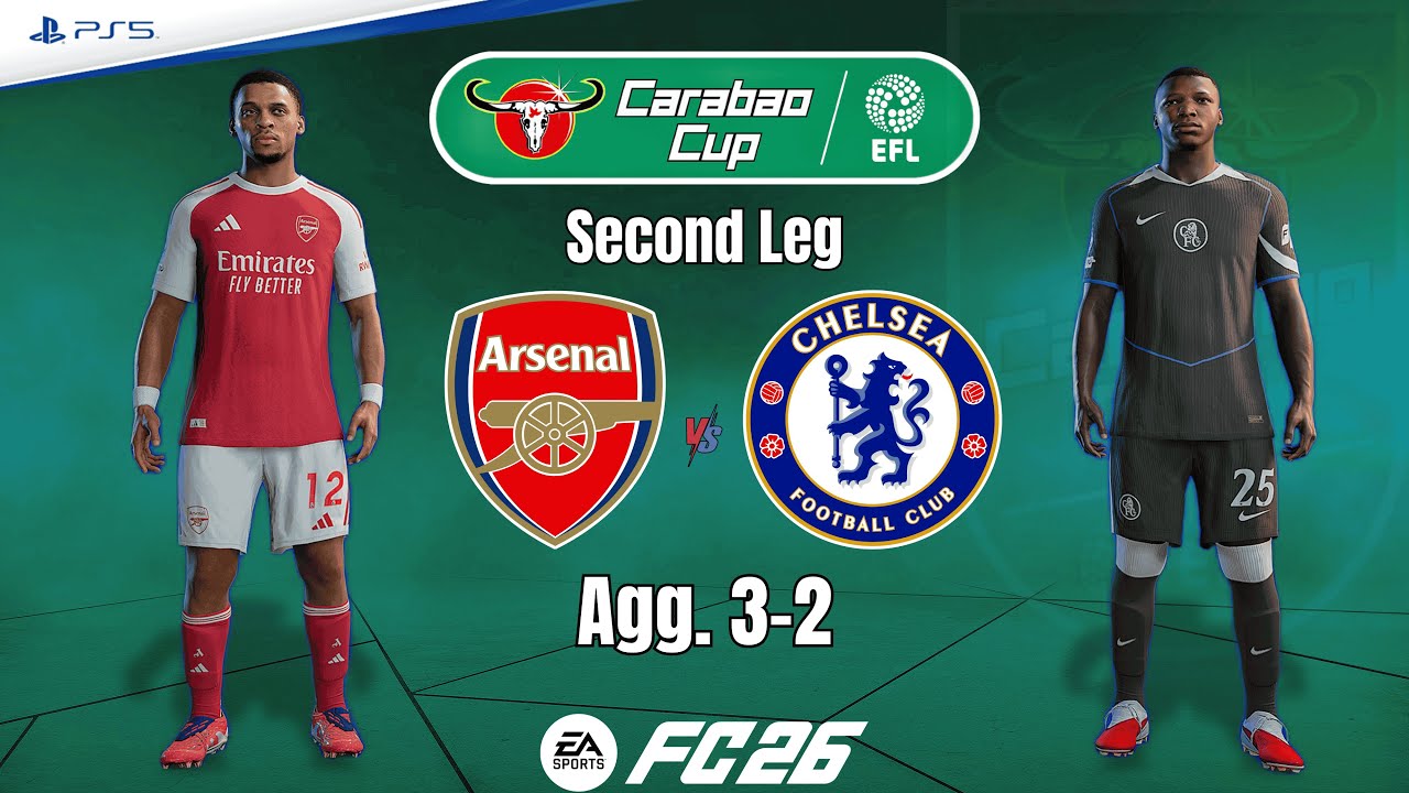 Arsenal vs. Chelsea | EFL Carabao Cup 25/26|  Full Match Simulation | FC 26 - PS5™[4K]