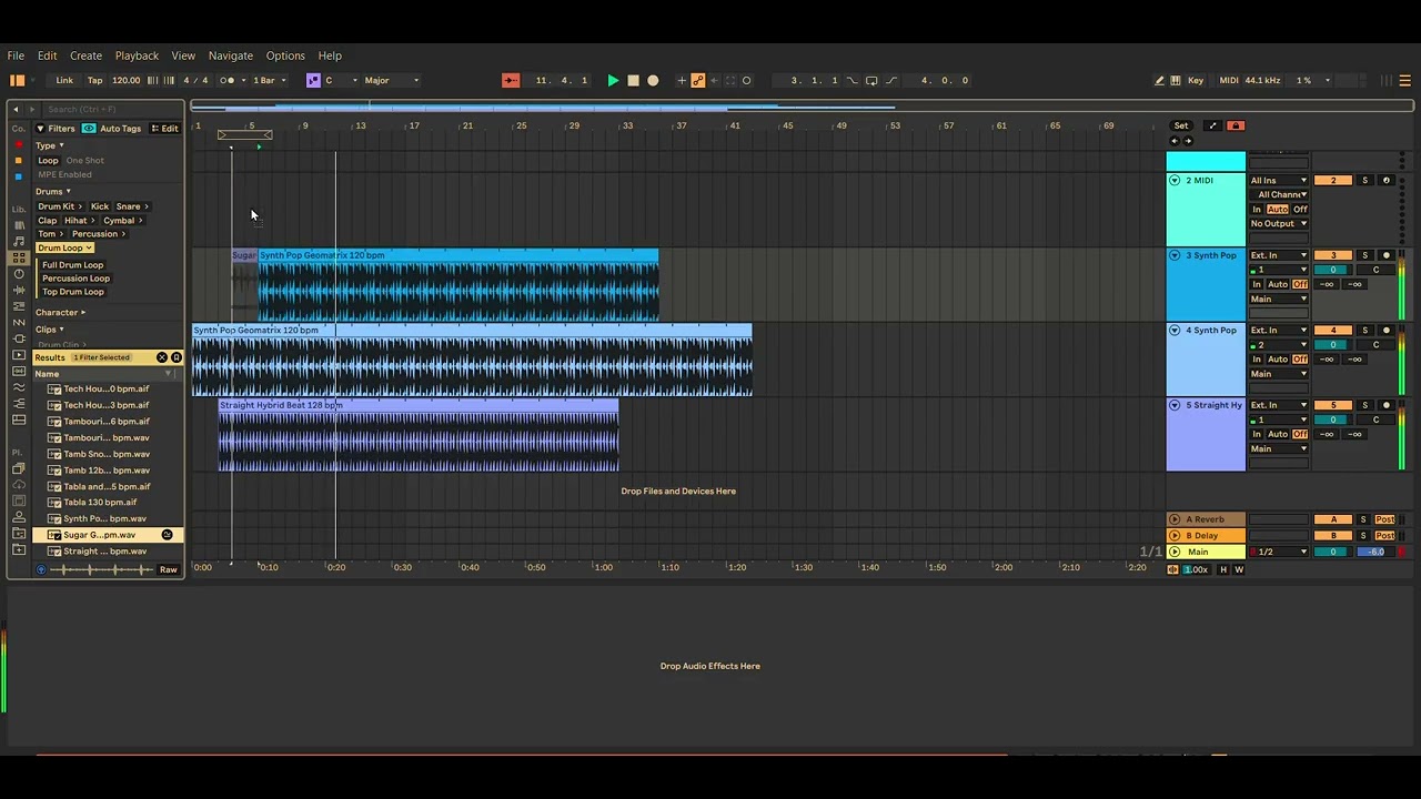 How i made a simple beat without using keyboard or MIDI in Ableton