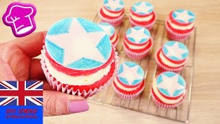 BAKE THESE CAPTAIN AMERICA CUPCAKES! Easy Recipe For Cool Superhero Cupcakes BAKE THESE CAPTAIN AMERICA CUPCAKES! Easy Recipe For Cool Superhero Cupcakes