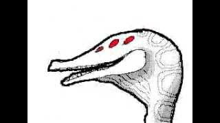 Animated 3D dragon head
