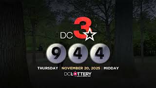 DC LOTTERY Midday Daily 11/20/2025