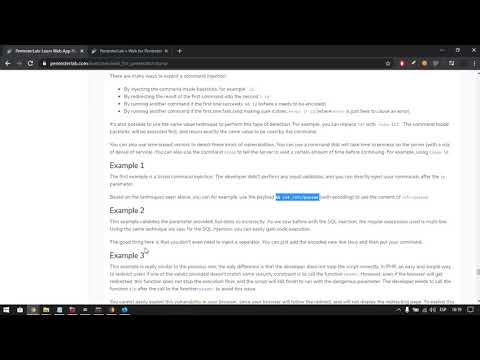 Web for Pentester - Command Injection