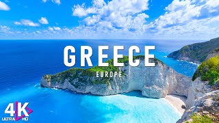 FLYING OVER GREECE (4K Video UHD) - Relaxing Music With Beautiful Nature Video For Stress Relief