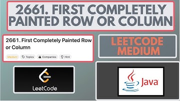 Leetcode | 2661. First Completely Painted Row or Column | Medium | Java