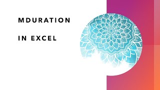Modified duration in Excel