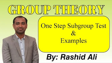 Subgroup Test and Examples. Lec 26. B.Sc.(ADP),B.S/M.Sc. Math U+1F3E9