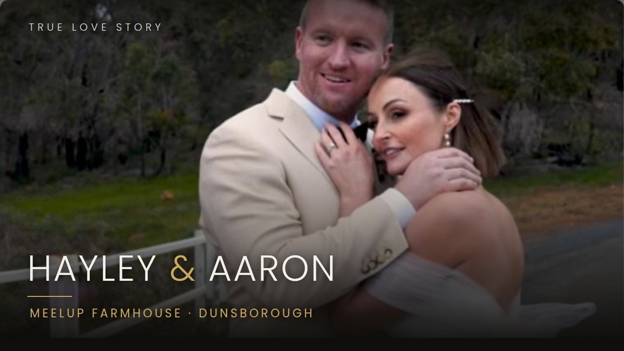 Hayley & Aaron wedding film still