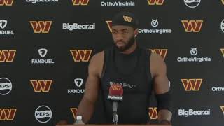 LIVE: OLB Odafe Oweh Speaks To The Media After The First Padded Practice | Washington Commanders