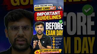 UPSC Prelims 2026 Admit Card OUT | Exam Day Guidelines &amp; Important Instructions #prelims2026