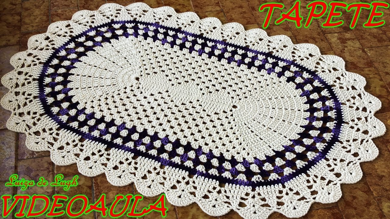 TAPETE CROCHÊ OVAL 