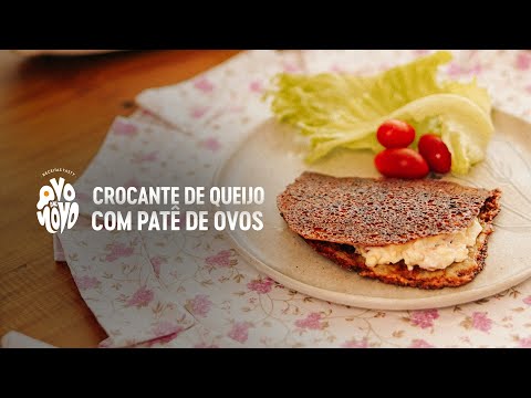 Crocante de queijo com patê de ovos | Prático | Saboroso