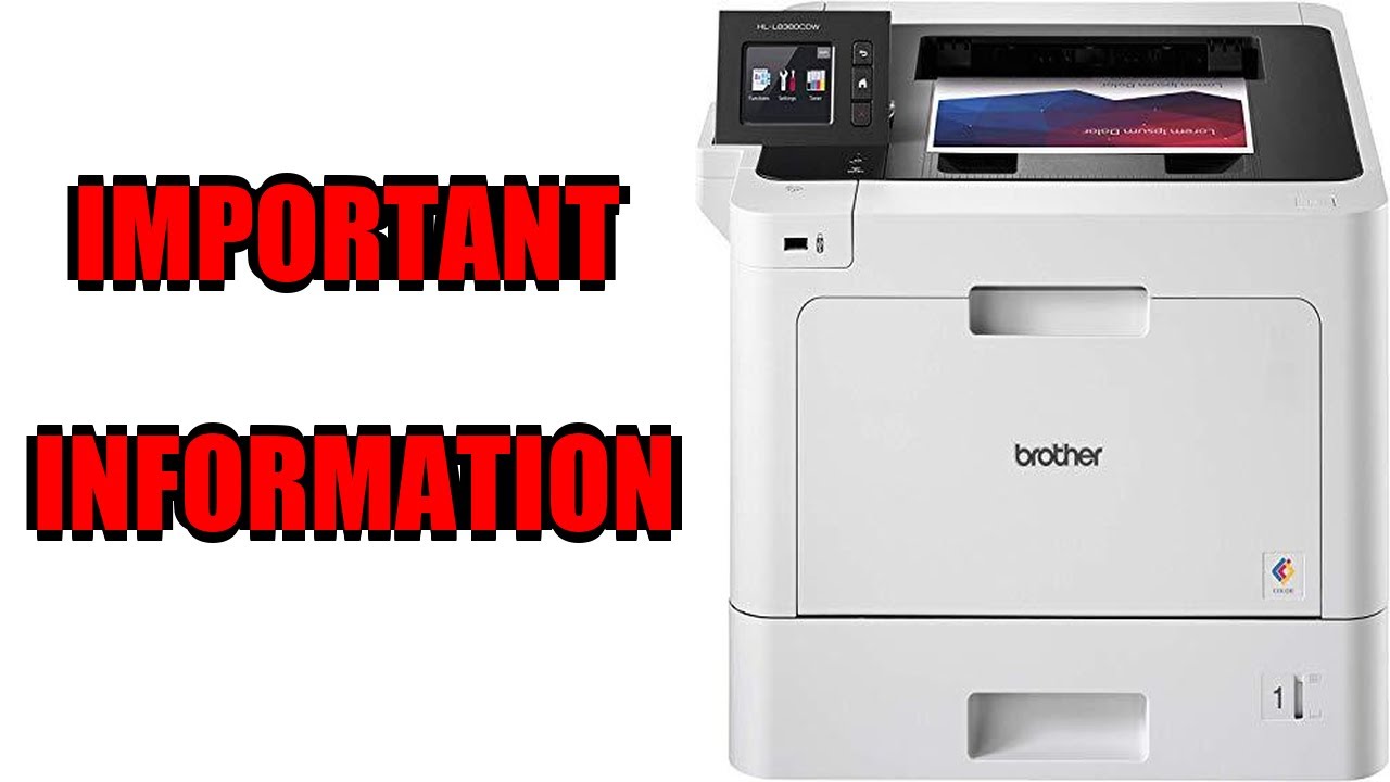 Review - Brother Business Color Laser Printer!! Important Information ...