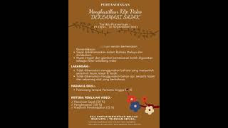 PERTANDINGAN DEKLAMASI SAJAK & PENGKISAHAN TOKOH