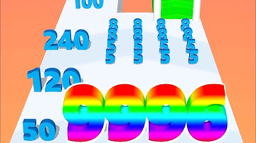Number Run 3D : Merge Master game in MAX LEVEL ( Math games, ASMR )