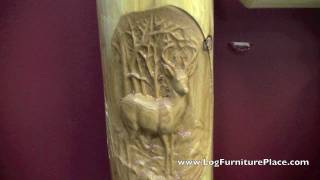 Celebrity Lakeland Carved Cedar Log Bed from LogFurniturePlace.com Profile