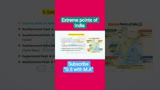 Indian geography//extreme points of India//#shorts #geography #khansir #gk
