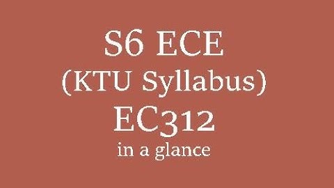 S6 ECE.... EC312... OOP (KTU Syllabus)