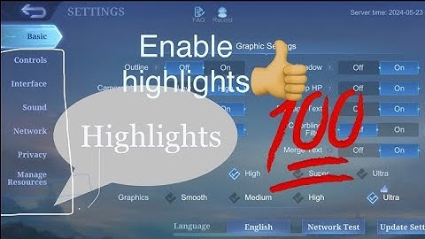 How to enable highlights settings on mlbb 2024 || #mobilelegends #mlbb iOS and androids