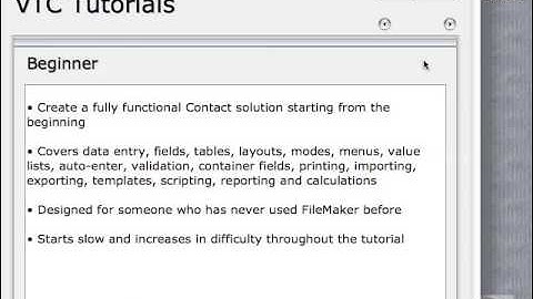 FileMaker Tutorial - 005 - About the Tutorial Series pt 1