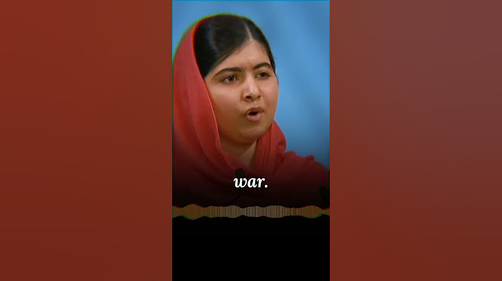 For the last time… | Malala
