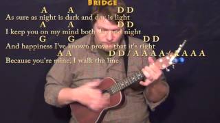 I Walk the Line - Ukulele Cover Lesson with Lyrics/Chords