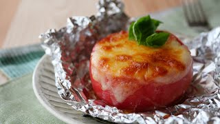 焼き野菜（トマトの味噌マヨネーズチーズ焼き）｜cook kafemaruさんのレシピ書き起こし