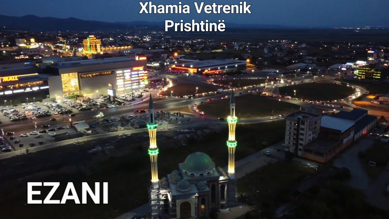 Ezani - Xhamia Vetrenik Prishtinë 🇽🇰 Adhan Azan - Raining 🌧 Dji Drone Cinematic 4K - Kosova