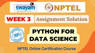 Python for Data Science Week 3 Assignment 3 Solution | NPTEL | Swayam | Jul - Dec 2023