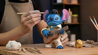 Sculpting Sch As Elvis Presley Lilo & Sch Clay Art Timelapse Satisfying & Cute