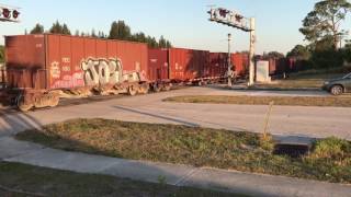 FEC TRAIN 109#3070@7:52am w/90 loads of csx coal