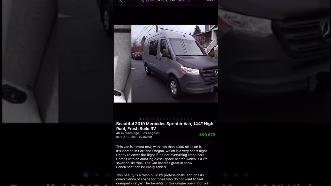 Tiny House On The Go 2019 Mercedes Sprinter Van Fresh Build RV