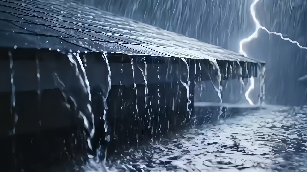 Soothing Heavy Rain and Thunder Sounds on Tin Roof | ASMR Rain for Sleep, Study & Stress Relief