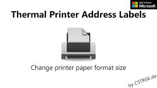 Change printer Paper format size in Windows 10
