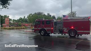 (Q Siren) La Verne Fire Dept. Engine 761 Responding