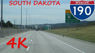 ⁴ᴷ Interstate 190 (Rapid City, SD) southbound [4K VIDEO]
