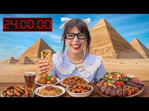 24 HOURS OF EGYPTIAN STREET FOOD | SHWARMA, KOSHARY, TAMAYA
