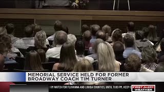 Memorial service held for former Broadway coach Tim Turner