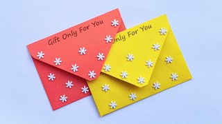 Envelope Making Tutorial With Free Template | Handmade Christmas Envelope | Envelope For Gift Cards