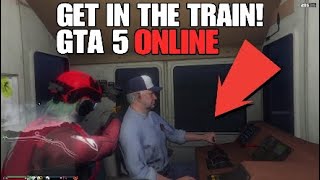 GTA 5 ONLINE - HOW TO GET INSIDE THE TRAIN AFTER PATCH 1.43!
