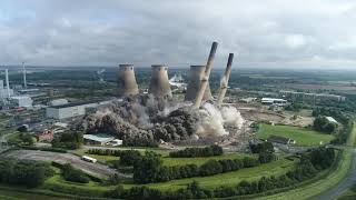 Ferrybridge 'C' Power Station Chimneys and Boiler House Blowdown - August 2021