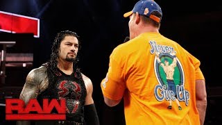Cena and Reigns shoot from the hip in heated verbal exchange: Raw, Aug. 28, 2017