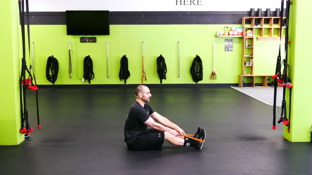 Group Training Boise I Band Seated Row ISO Demonstration I Kvell Fitness and Nutrition