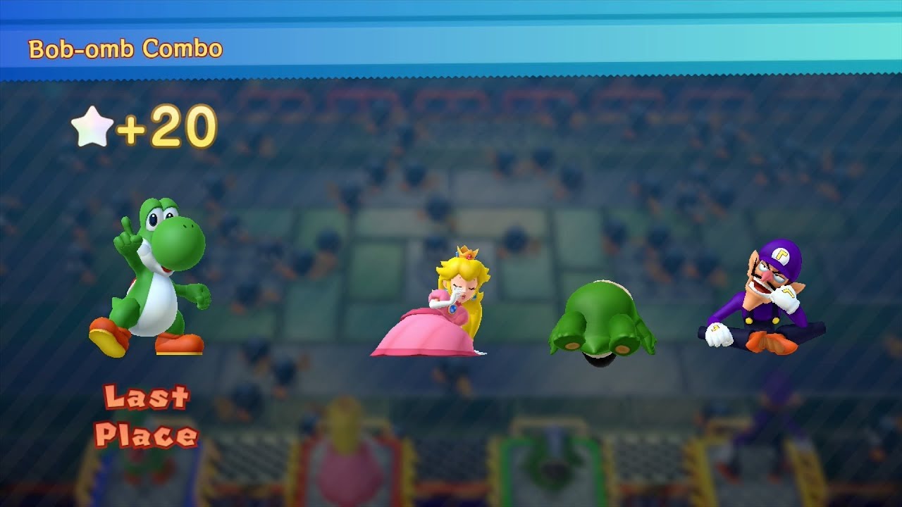 Mario Party 10 Mario Party #162 Yoshi vs Peach vs Spike vs Waluigi Haunted Trail Master Difficulty