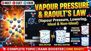 Vapour Pressure & Raoult's Law Class 12 Chemistry | NEET, CUET & CBSE