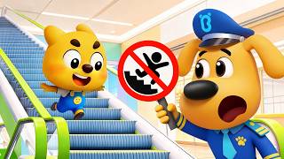 Keamanan Eskalator di Mall 🛗 | Tips Keamanan | Animasi Anak-anak | Kepala Polisi Labrador