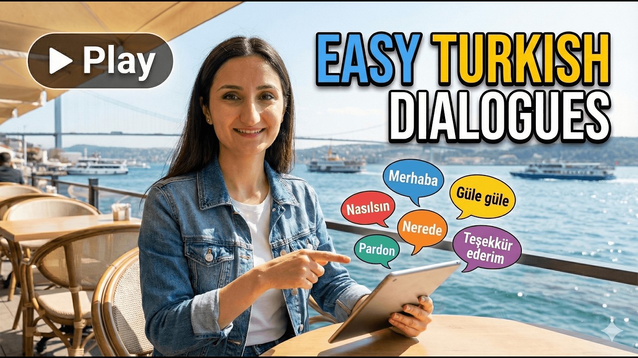 Simple and Slow Turkish Dialogues with 10 Common Everyday Phrases